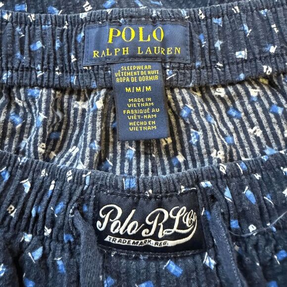 Polo Ralph Lauren Men's Drawstring Pajama Lounge Pants Sleepwear Blue Medium - Picture 3 of 7